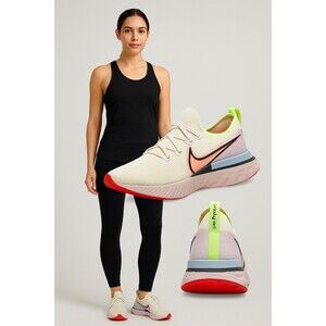 Nike React Infinity Run Flyknit 1 CW5636-100 Women’s Size 8 White Volt Track